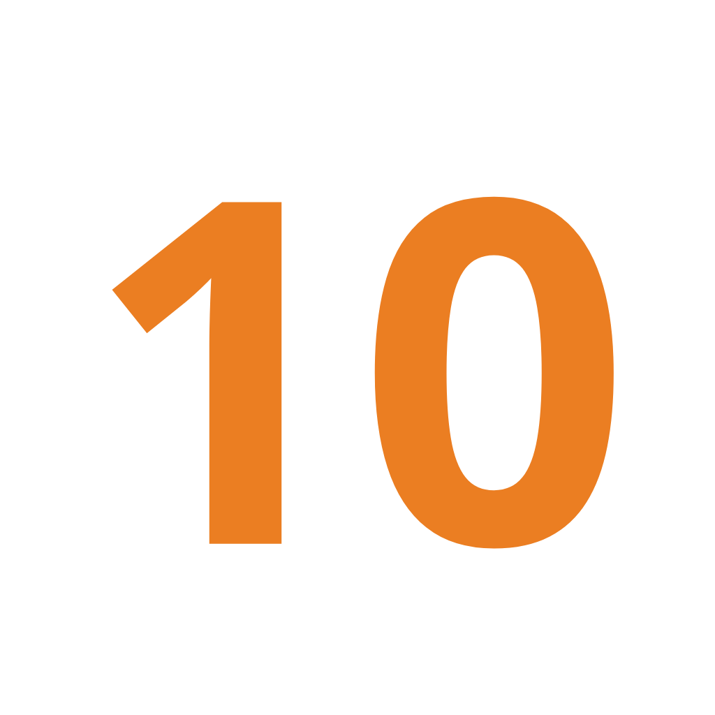 icon with the number 10